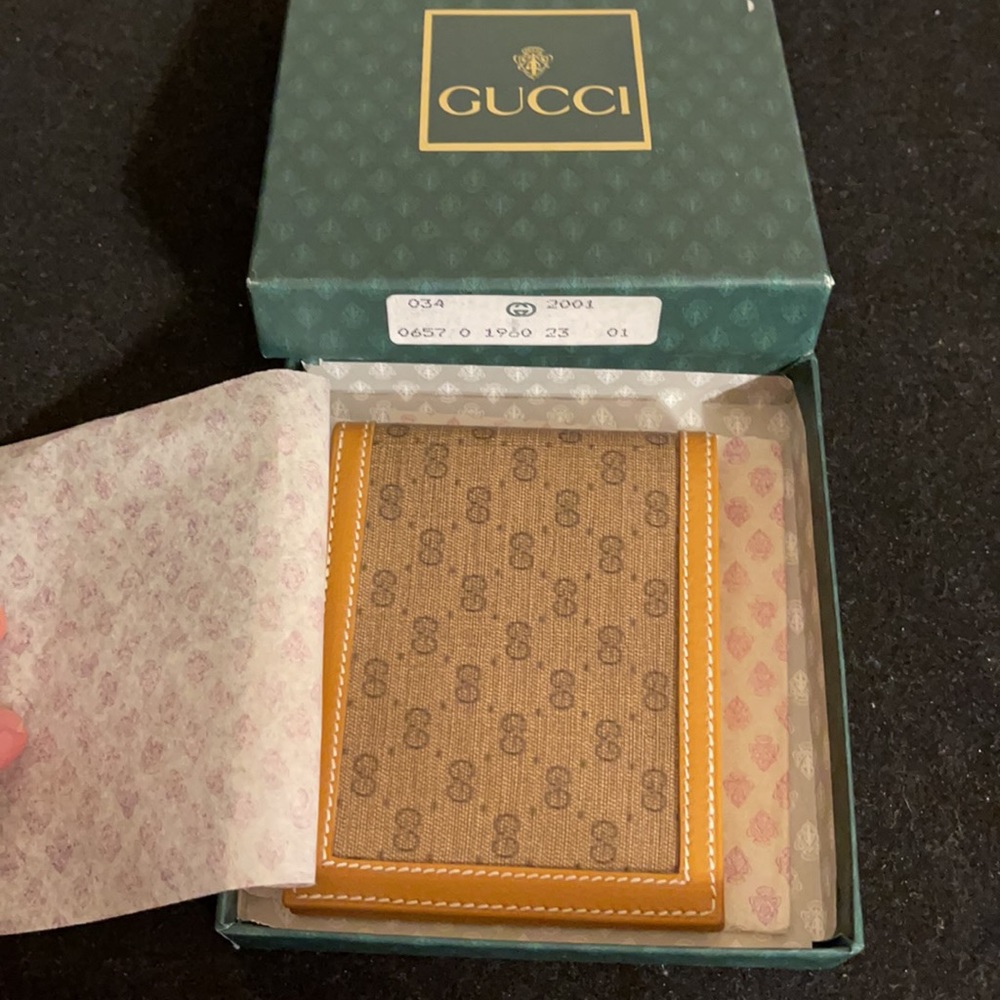 Gucci wallet vintage new rare authentic box unused NOS